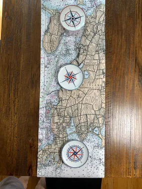 Nautical Chart Table Runner  - Choose your NOAA Nautical Chart