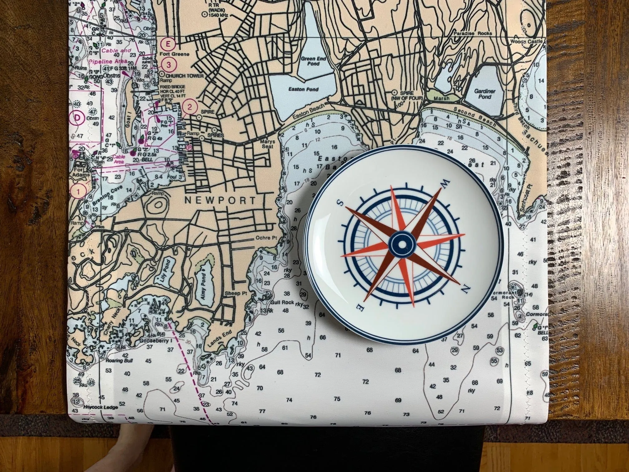 Nautical Chart Table Runner  - Choose your NOAA Nautical Chart