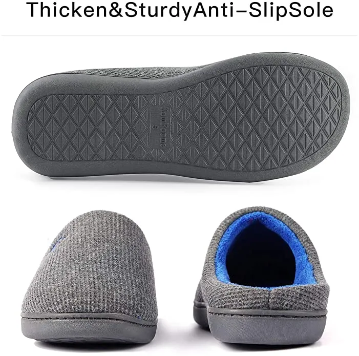 New K KomForme Men's Slippers Memory Foam House Slippers Cozy Home Shoes Indoor Outdoor, Sz 12/13