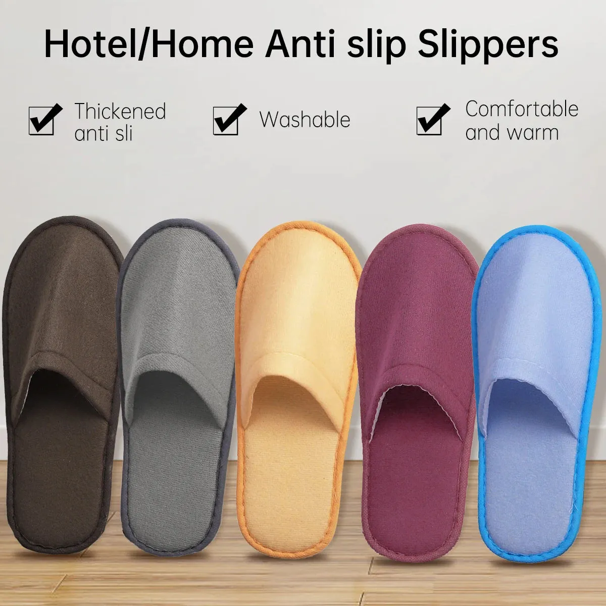 Non-woven Women Four Seasons Non-slip Slippers