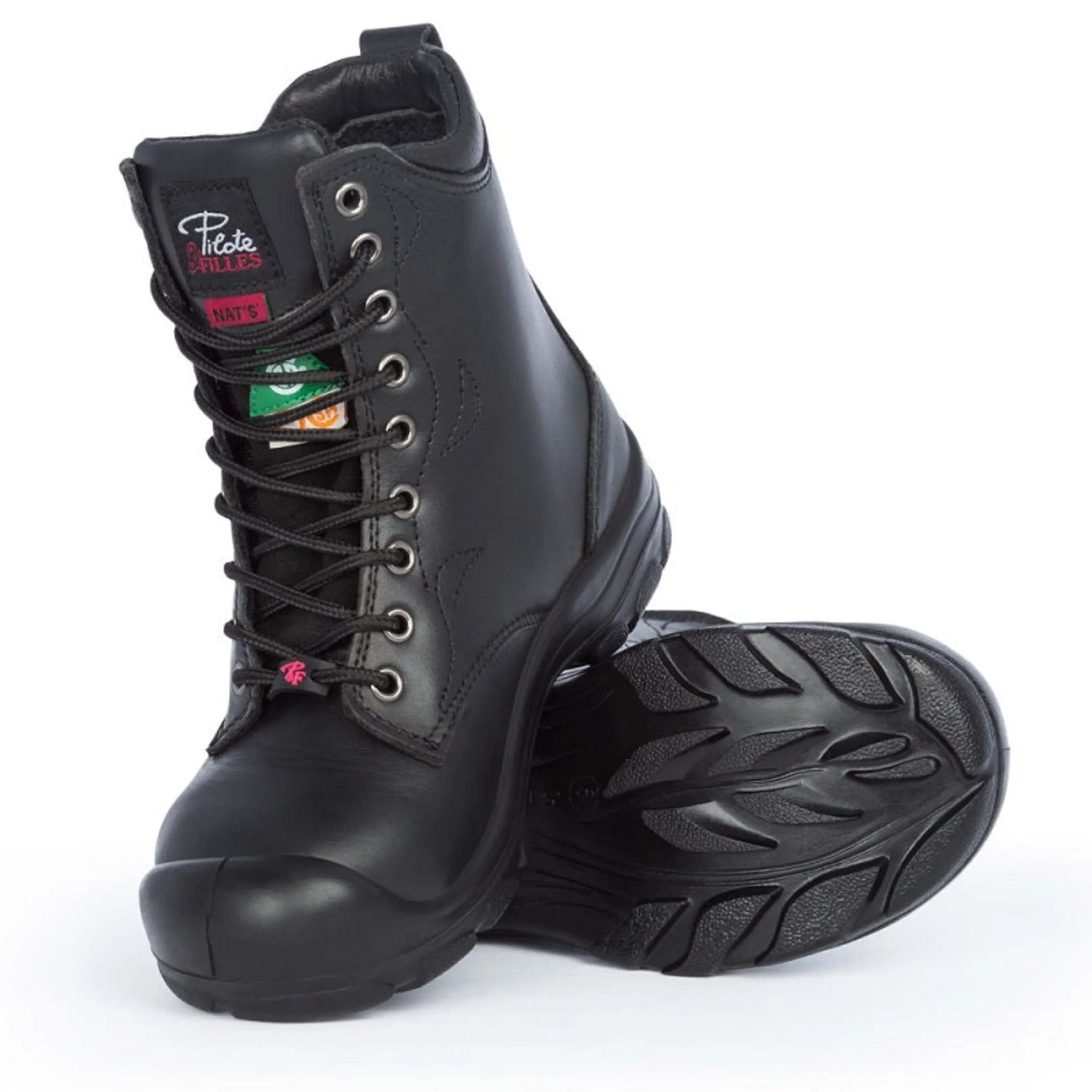 P&F Women's 8" Safety Work Boots S552 - Full Grain Leather, Lightweight, CSA Steel Toe & Puncture-Resistant Plate, Durable & Comfortable | Sizes 5-11