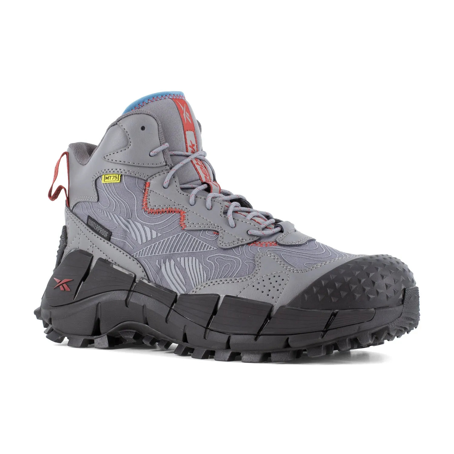 Reebok Mens Zig Kinetica Edge II Grey/Black Leather MetGuard Work Boots 11.5 W