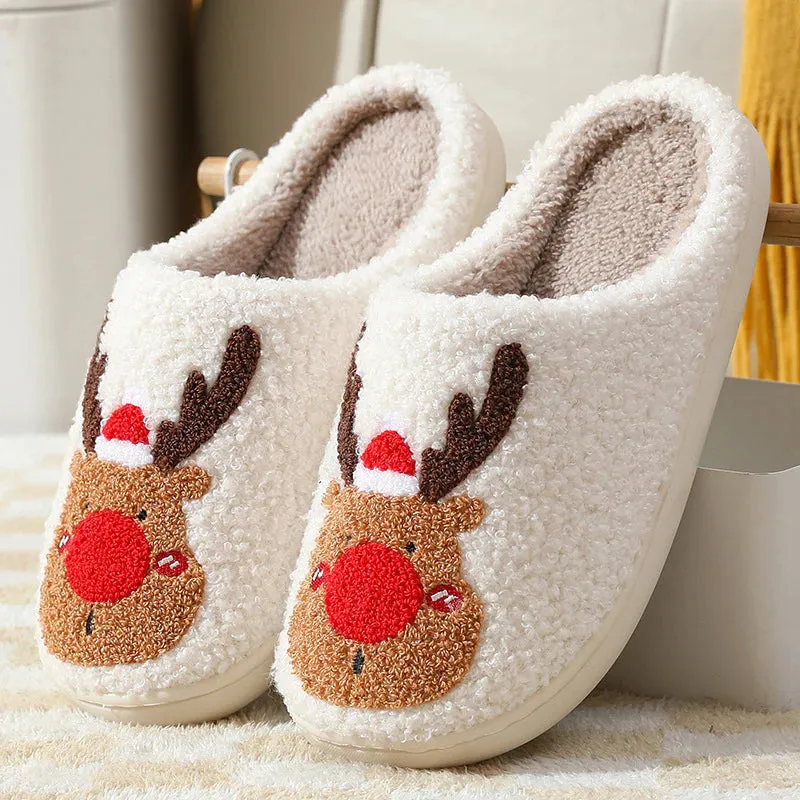 Reindeer Holiday Slippers – Cozy Festive Comfort for the Winter Season