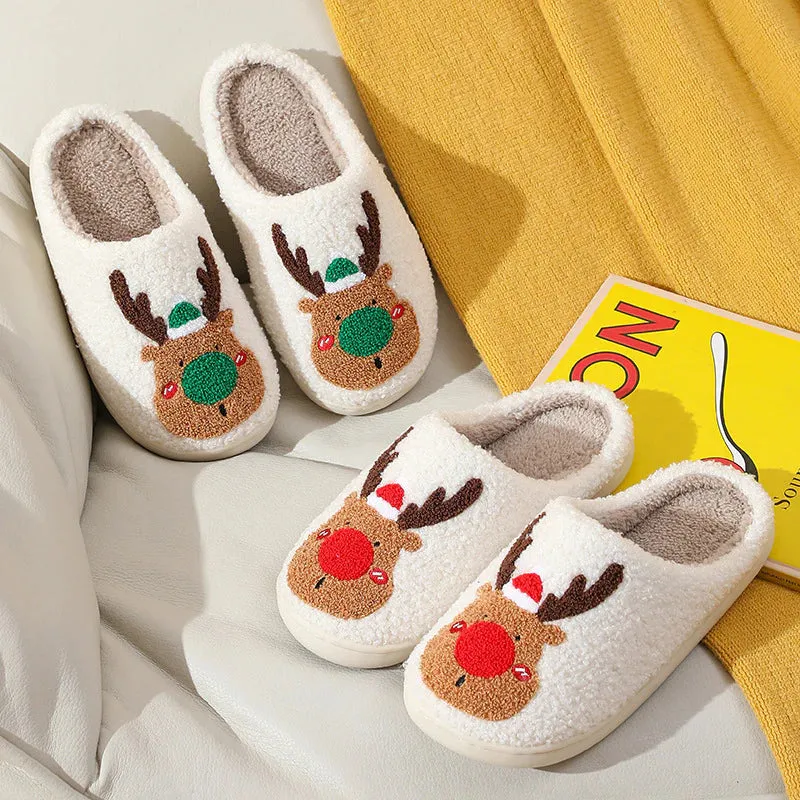 Reindeer Holiday Slippers – Cozy Festive Comfort for the Winter Season
