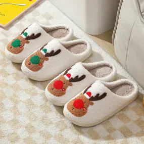Reindeer Holiday Slippers – Cozy Festive Comfort for the Winter Season