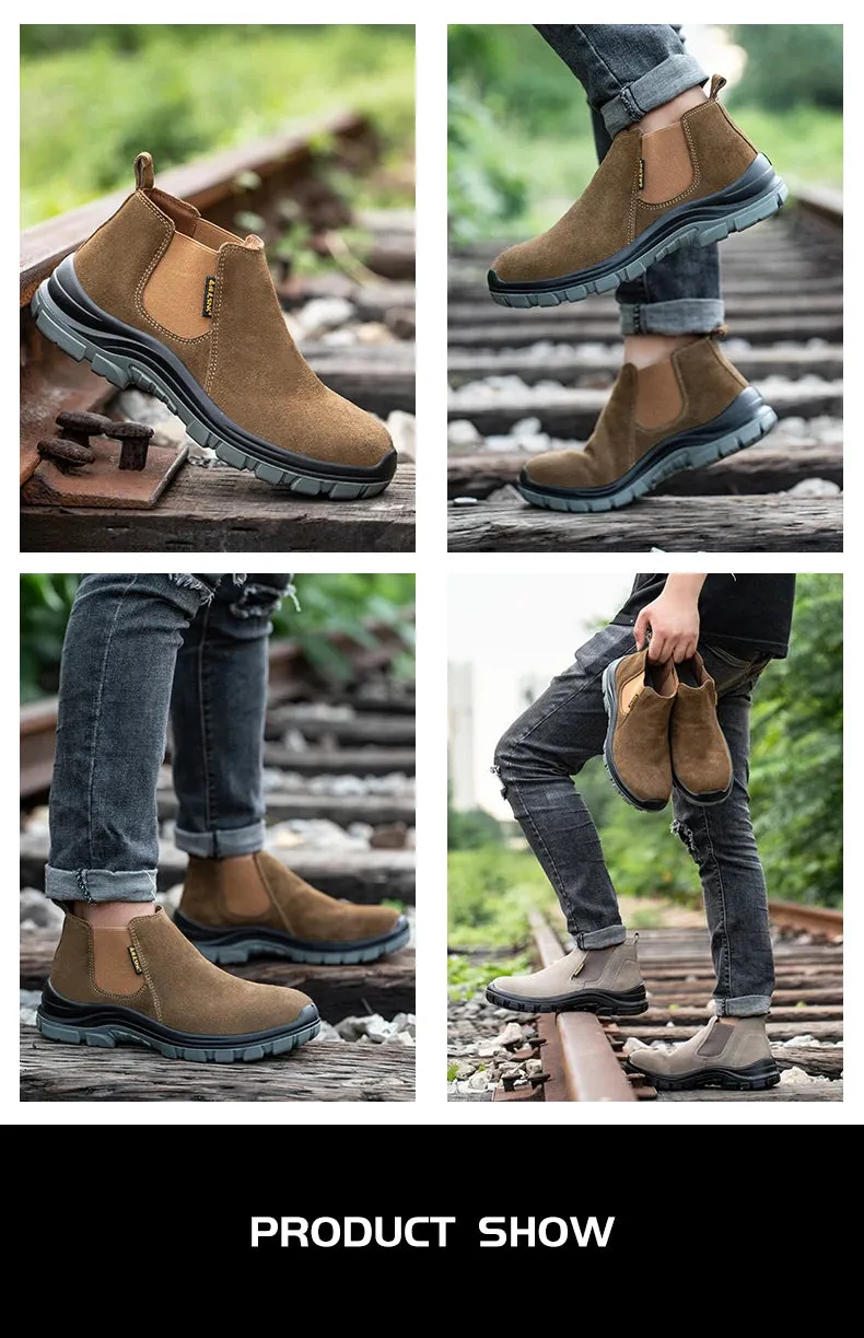 Safety Shoes Men Work Shoes Lightweight Soft Steel Toes Sneakers Industrial Protection for the Feet