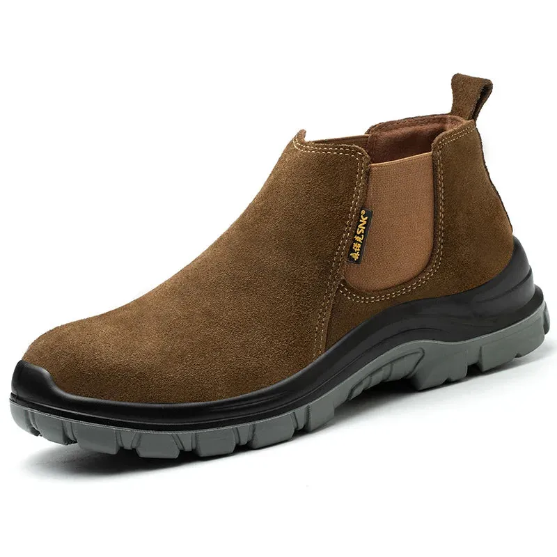 Safety Shoes Men Work Shoes Lightweight Soft Steel Toes Sneakers Industrial Protection for the Feet