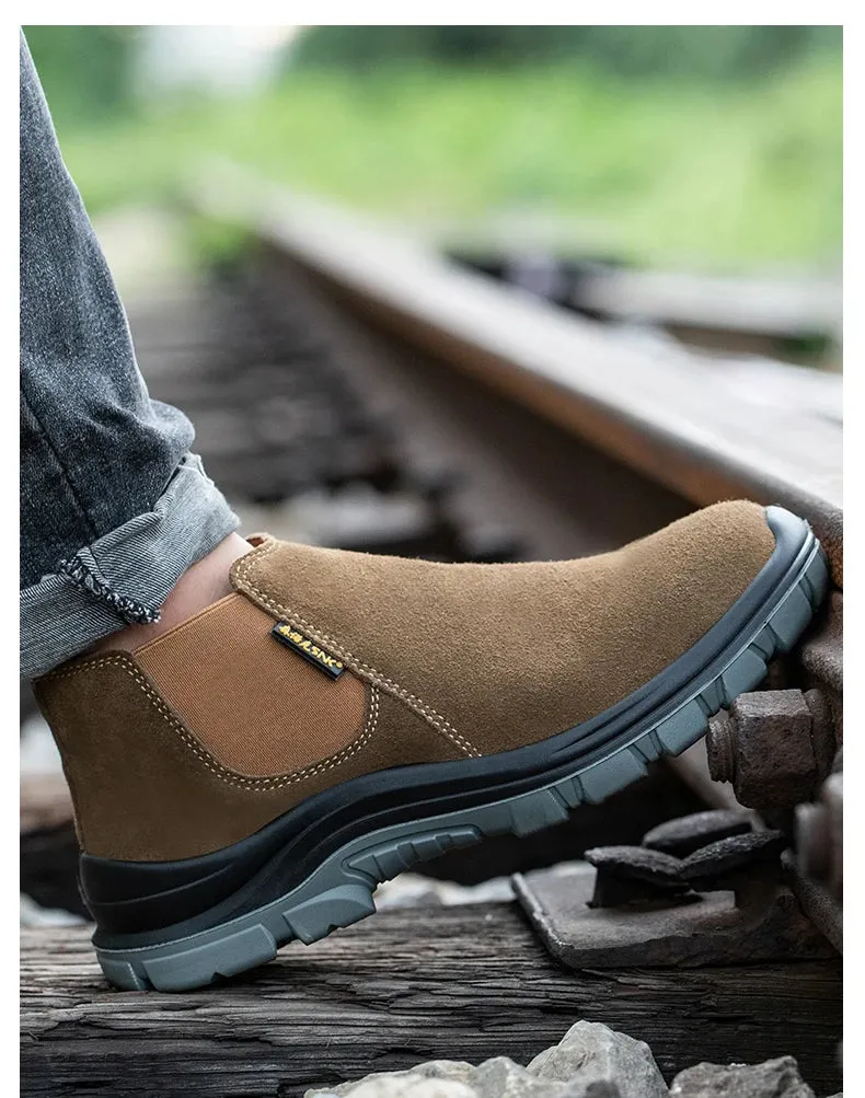 Safety Shoes Men Work Shoes Lightweight Soft Steel Toes Sneakers Industrial Protection for the Feet