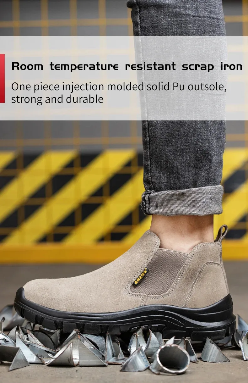 Safety Shoes Men Work Shoes Lightweight Soft Steel Toes Sneakers Industrial Protection for the Feet