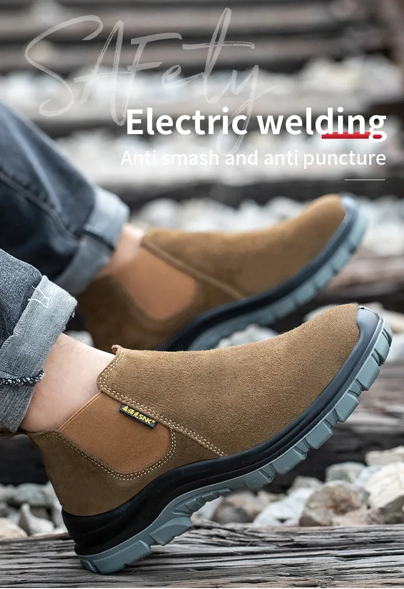Safety Shoes Men Work Shoes Lightweight Soft Steel Toes Sneakers Industrial Protection for the Feet