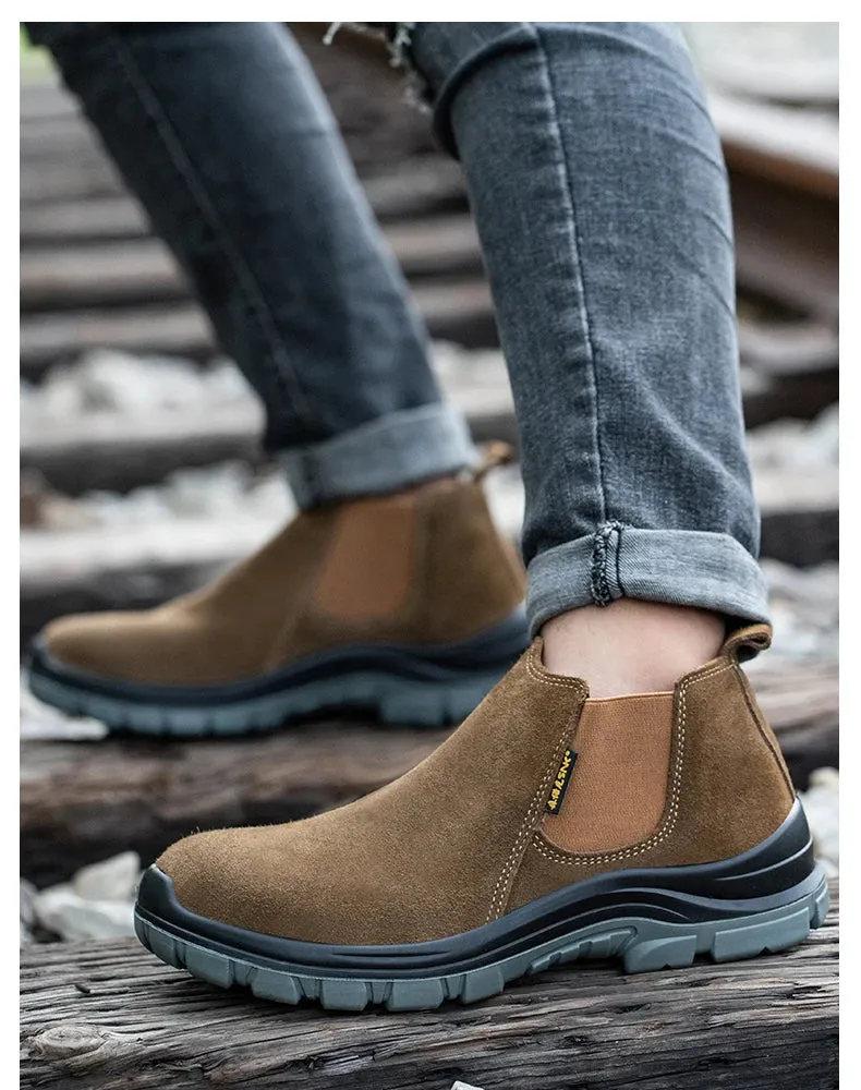 Safety Shoes Men Work Shoes Lightweight Soft Steel Toes Sneakers Industrial Protection for the Feet