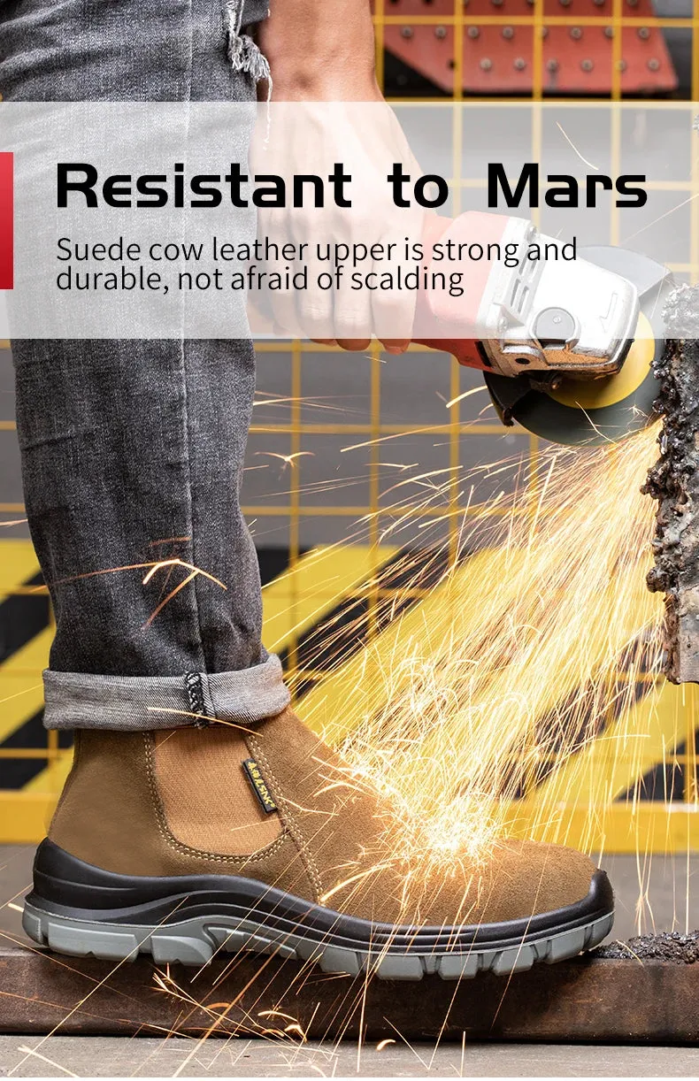 Safety Shoes Men Work Shoes Lightweight Soft Steel Toes Sneakers Industrial Protection for the Feet