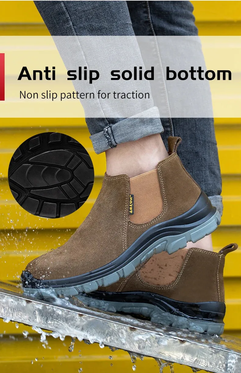 Safety Shoes Men Work Shoes Lightweight Soft Steel Toes Sneakers Industrial Protection for the Feet