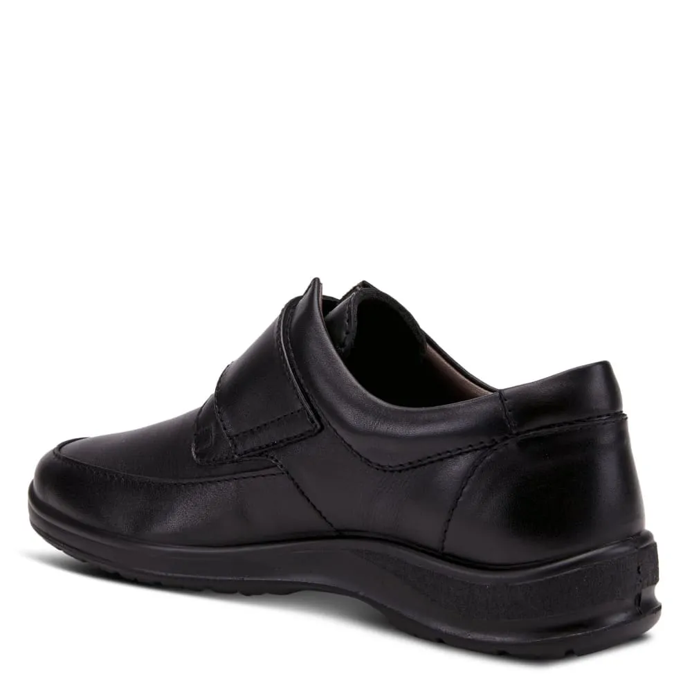 Spring Step Shoes Men's Black Slip On Loafers