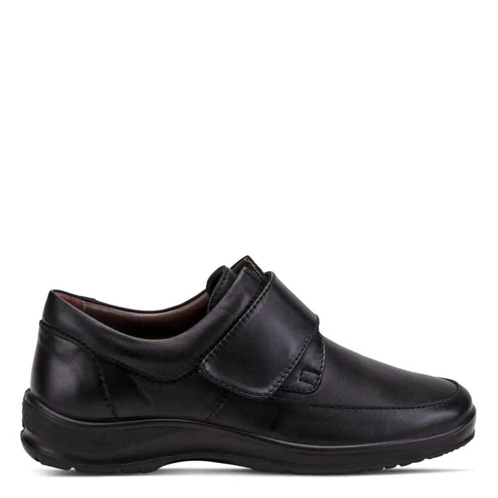 Spring Step Shoes Men's Black Slip On Loafers