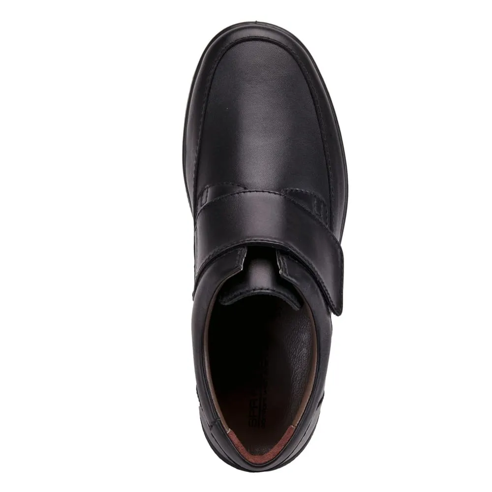 Spring Step Shoes Men's Black Slip On Loafers