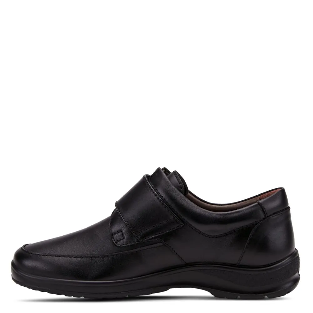 Spring Step Shoes Men's Black Slip On Loafers