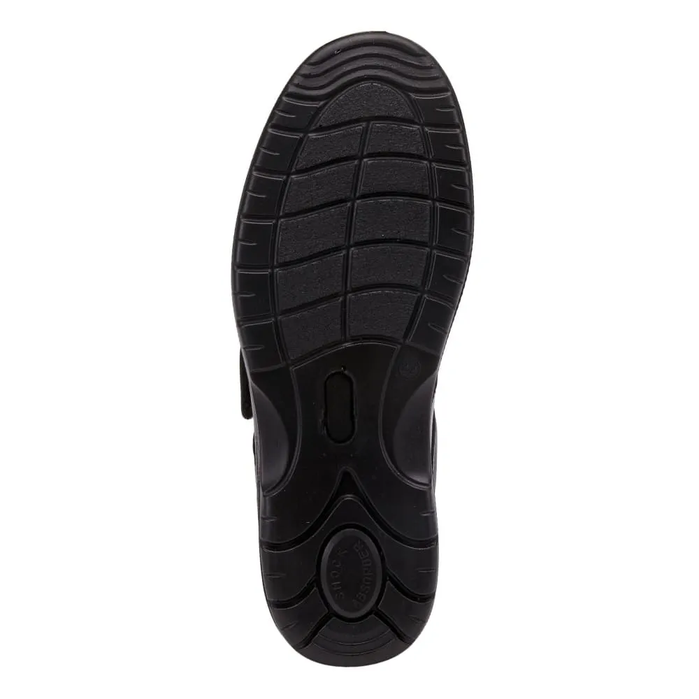 Spring Step Shoes Men's Black Slip On Loafers
