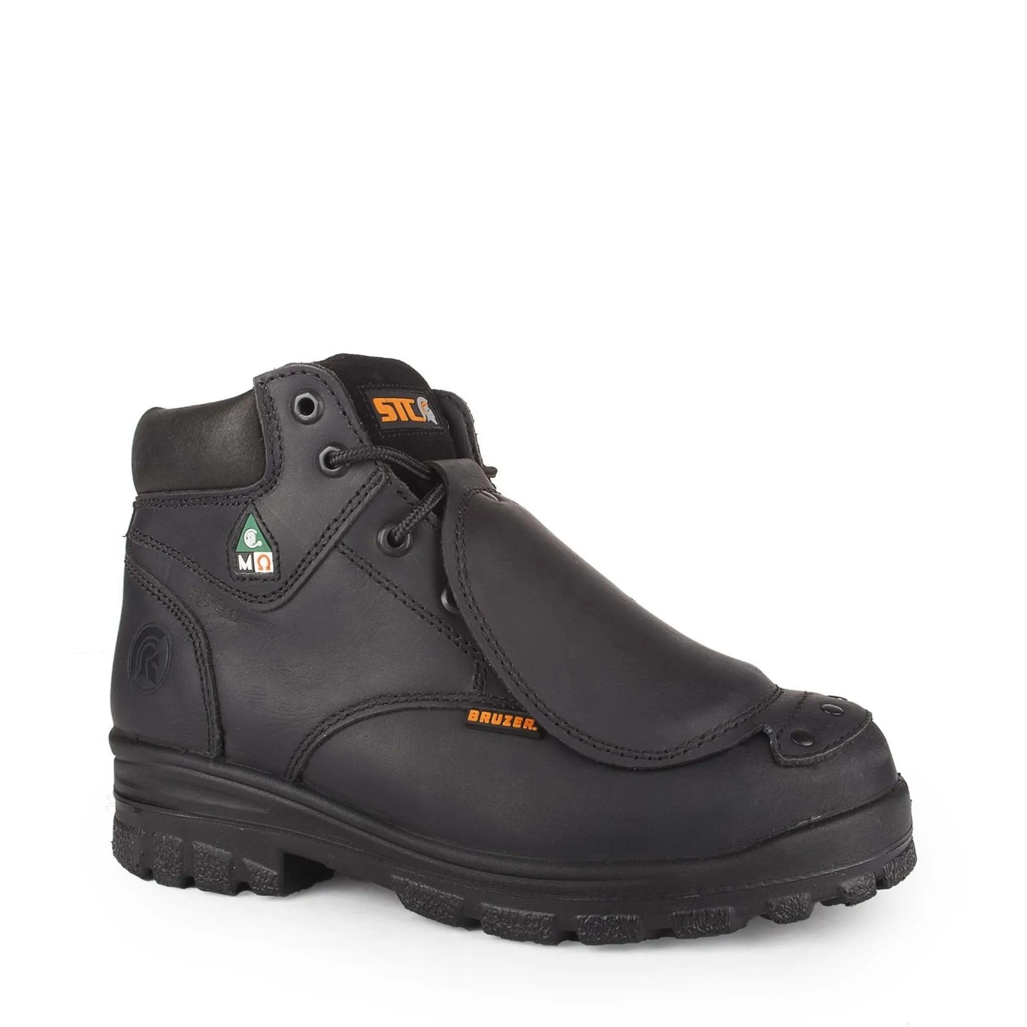 STC Men's 6" Press Safety Work Boots | Waterproof Leather, External Metguard, Steel Toe, Electric Shock & Puncture Resistant, Comfort Insole | Limited Selection