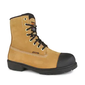 STC Men's 8" Hardcore Safety Work Boots | Waterproof Nubuck Leather, Steel Toe, Oil Resistant, Electric Shock & Puncture Resistant, Norwegian Cut | Sizes 7-14