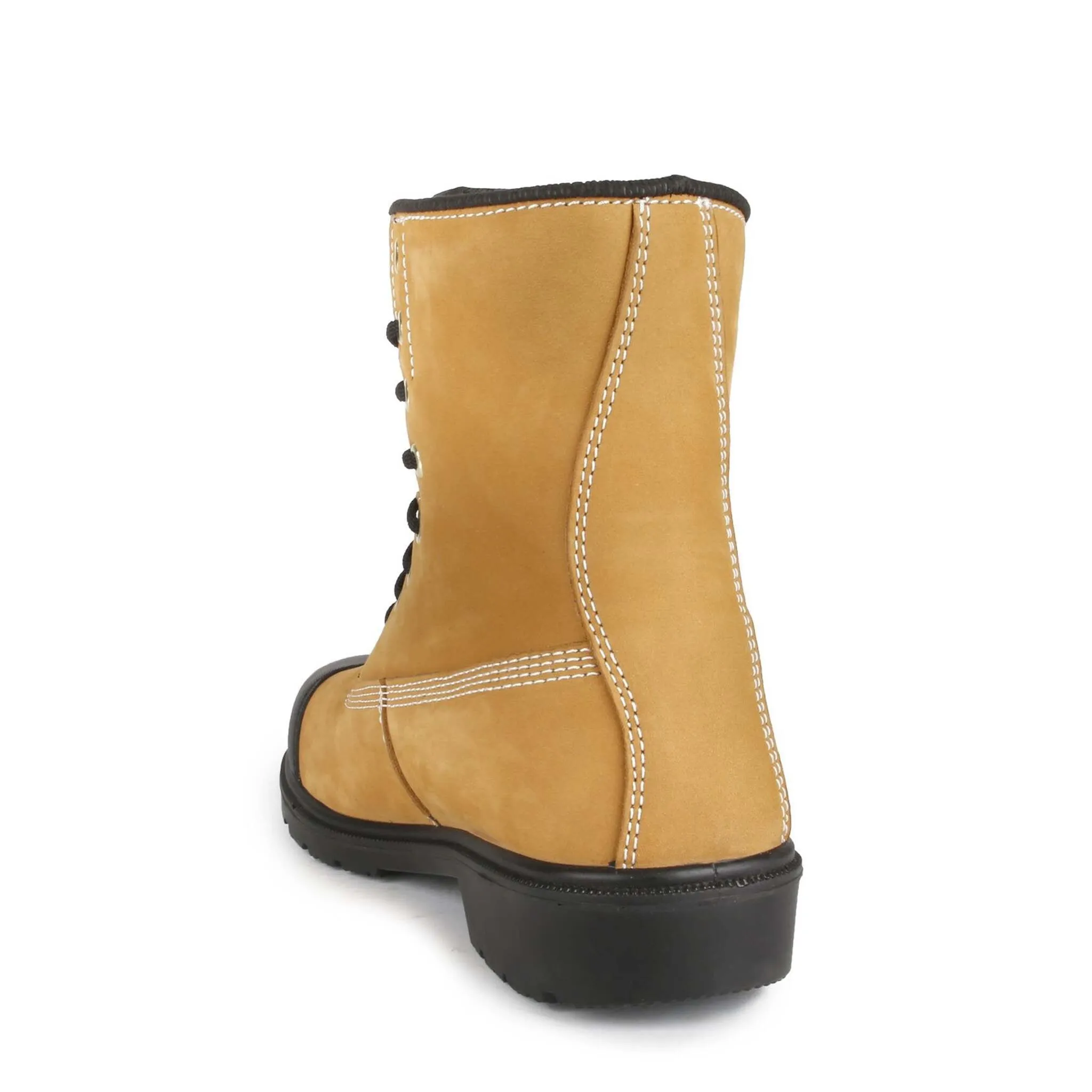 STC Men's 8" Hardcore Safety Work Boots | Waterproof Nubuck Leather, Steel Toe, Oil Resistant, Electric Shock & Puncture Resistant, Norwegian Cut | Sizes 7-14