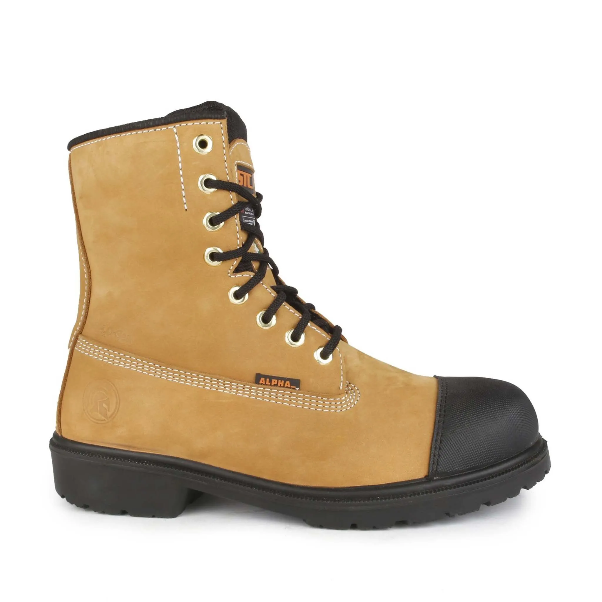 STC Men's 8" Hardcore Safety Work Boots | Waterproof Nubuck Leather, Steel Toe, Oil Resistant, Electric Shock & Puncture Resistant, Norwegian Cut | Sizes 7-14