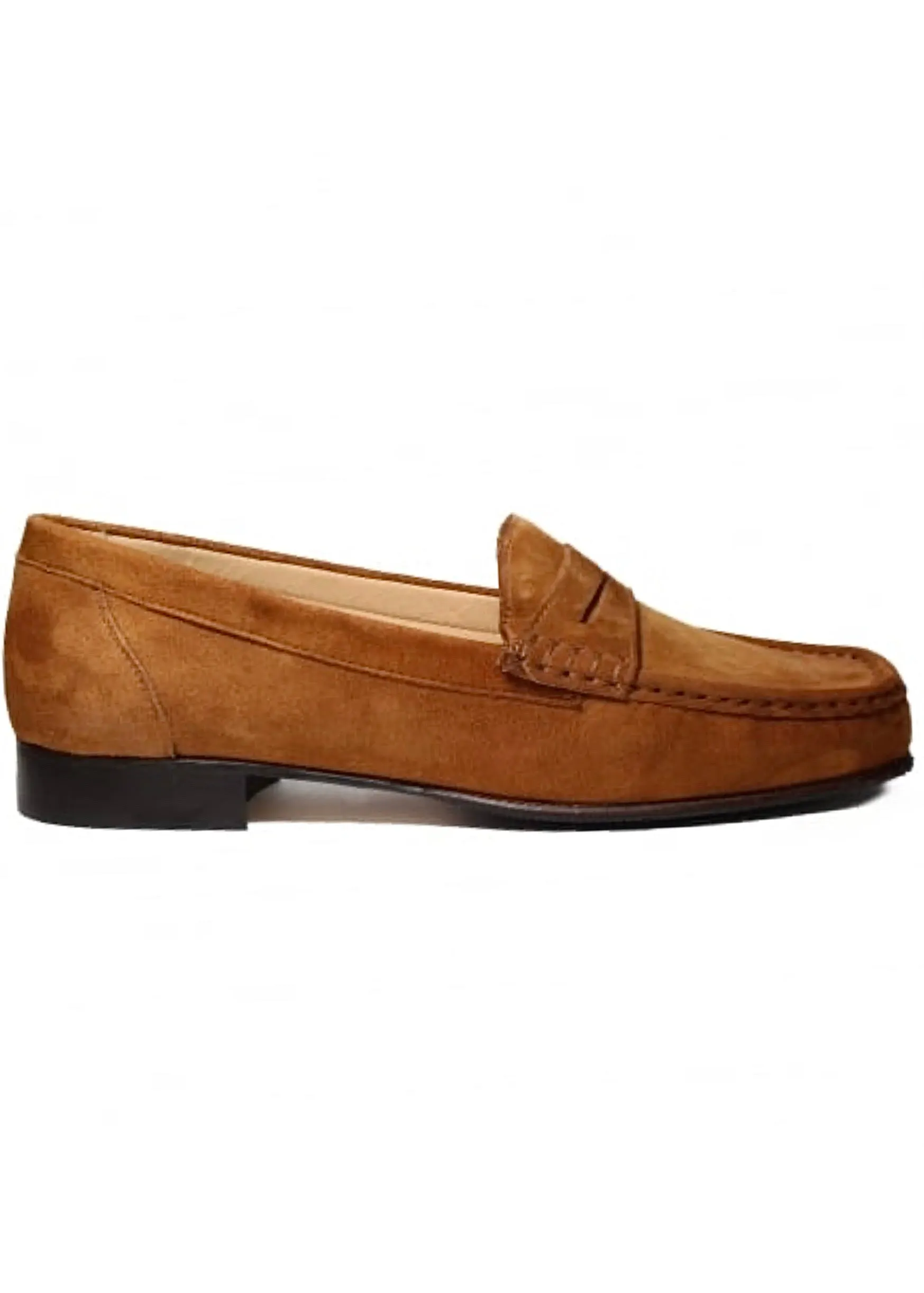 Suede Leather Low Heel Moccasin Loafer