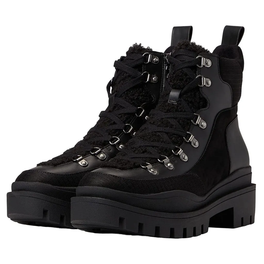 Vionic Jaxen Leather Textile Women's Ankle Boots