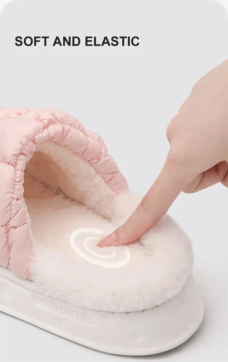 Winter Cotton Plush Slippers for Women