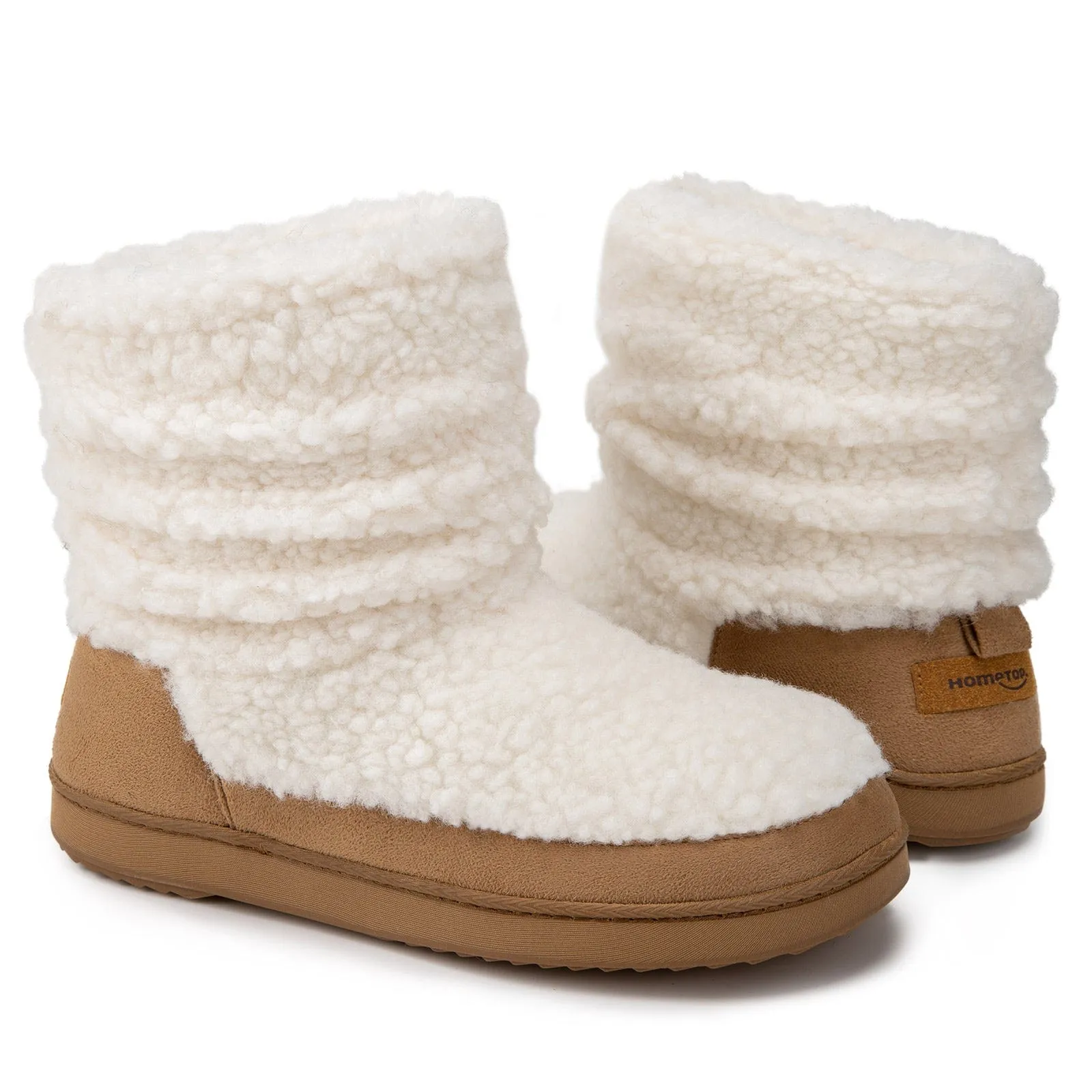 Women's Stacked Bootie Slippers Cute House Shoes
